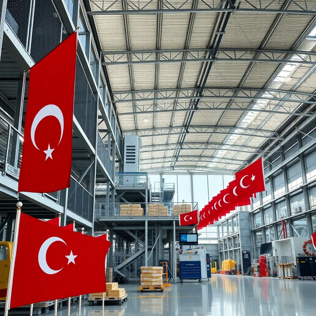 Uluslararası üretim şirketinin Türkiye'deki tesislerinin dış görünümü